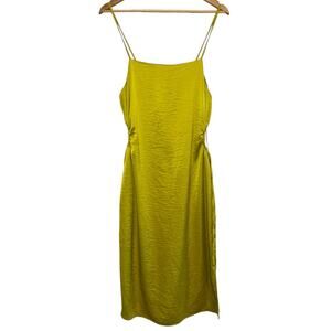 Christian Lacroix Retro Side Cut Out Slinky Body Con Strappy Sheath Dress